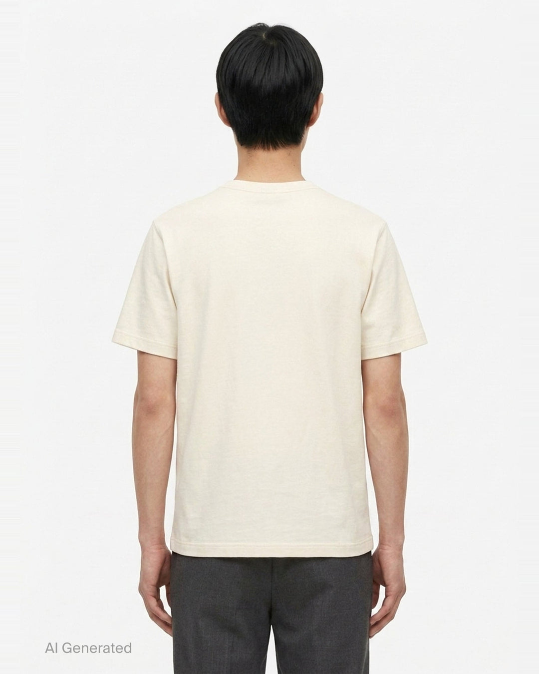 U-Neck Rib Jersey Tee | Lemaire | Club21 - back