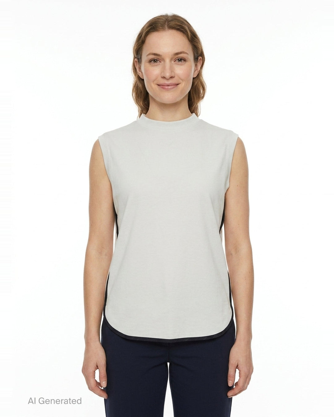 Cotton Tank Top in White | Litkovska | Club21 - front
