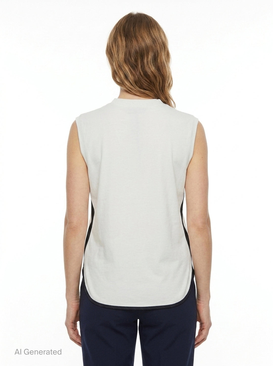 Cotton Tank Top in White | Litkovska | Club21 - back