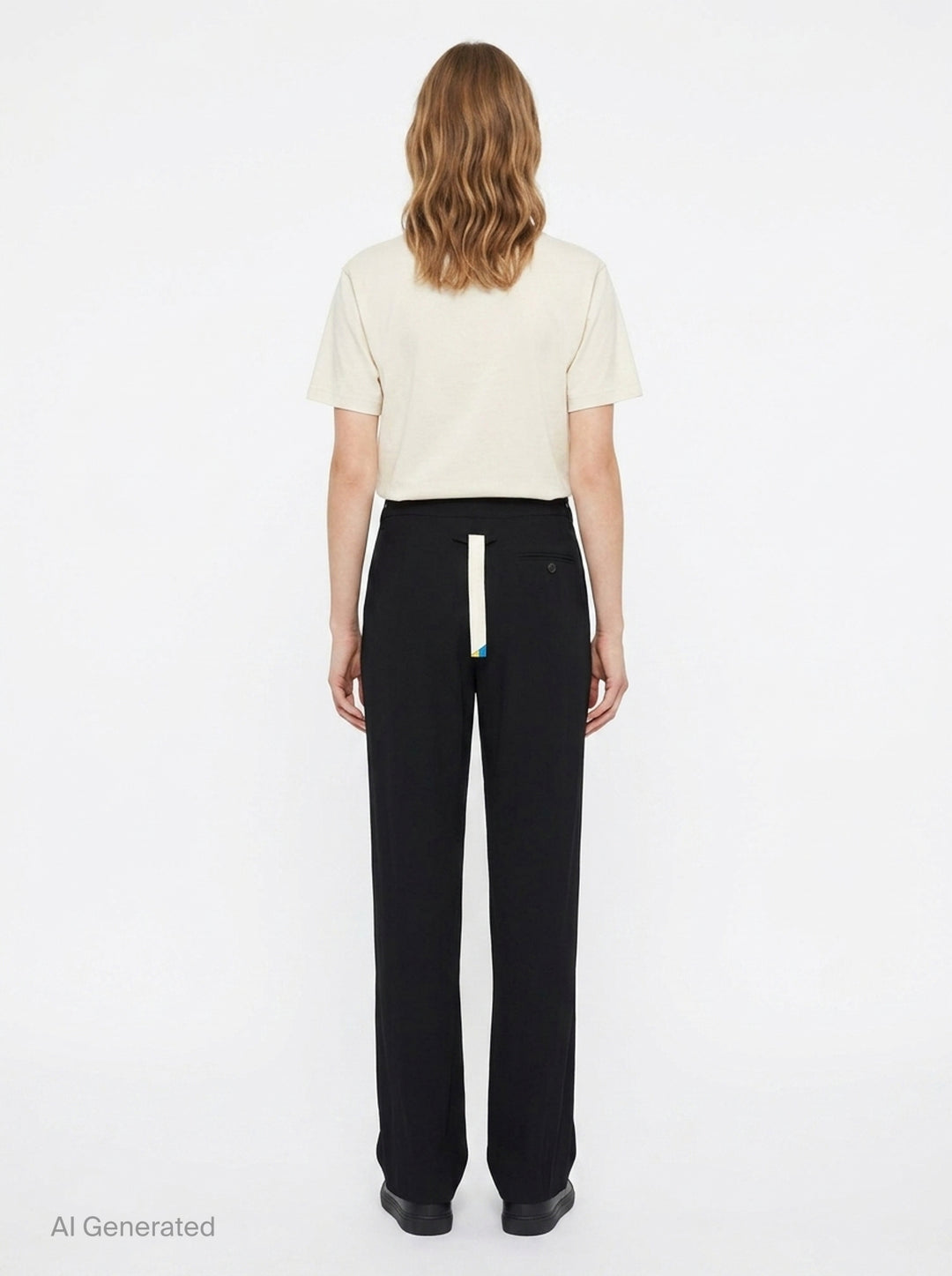 Frayed-Edge Side Stripe Pants | Litkovska | Club21 - back