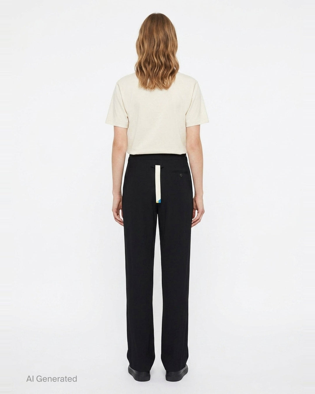 Frayed-Edge Side Stripe Pants | Litkovska | Club21 - back