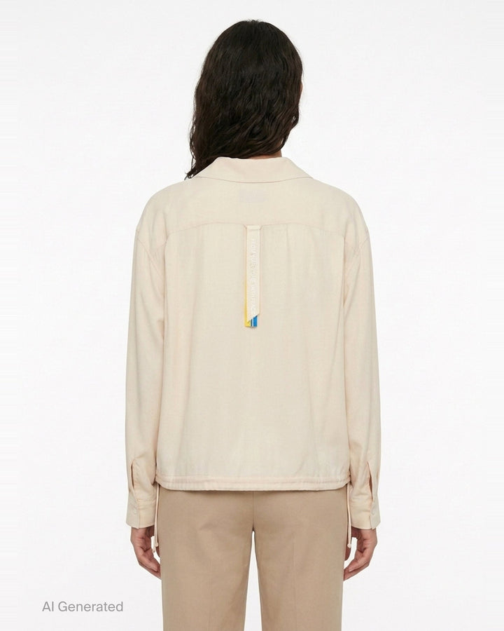 Layered Blouse with Tucked Hem | Litkovska | Club21 - back