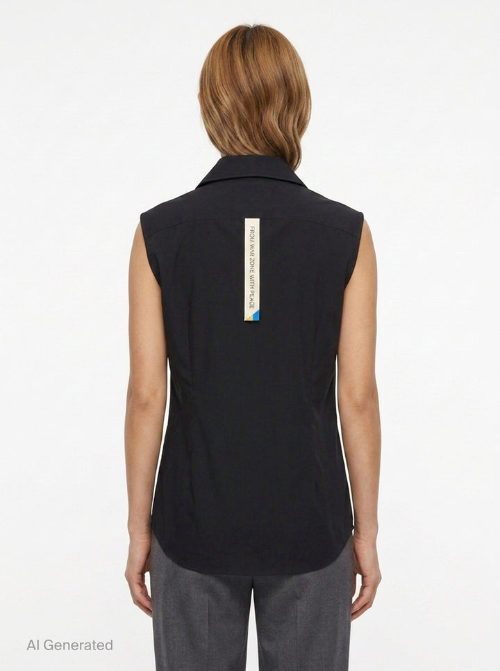 Sleeveless Double C Shirt | Litkovska | Club21 - back