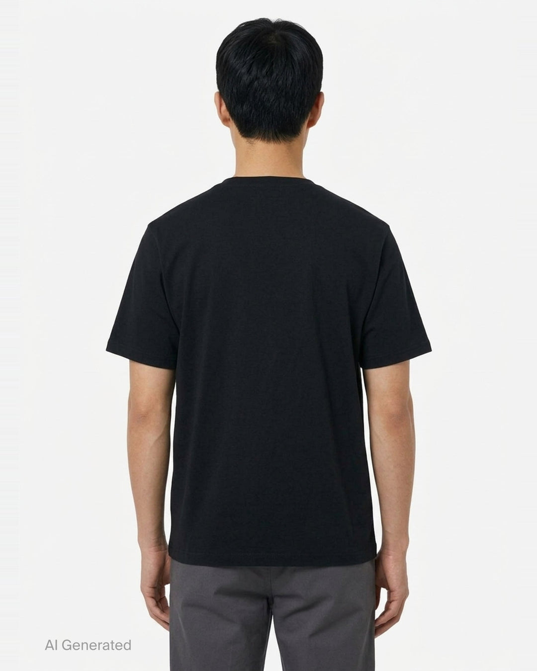 Maison Kitsuné black Patch Pocket Comfort Tee with embroidered 'Maison Kitsuné Paris' wordmark above a chest patch pocket, shown from the front - back