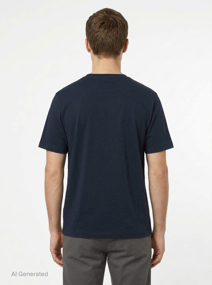 Maison Kitsuné white short sleeve comfort tee with small red embroidered fox profile motif on the chest - back