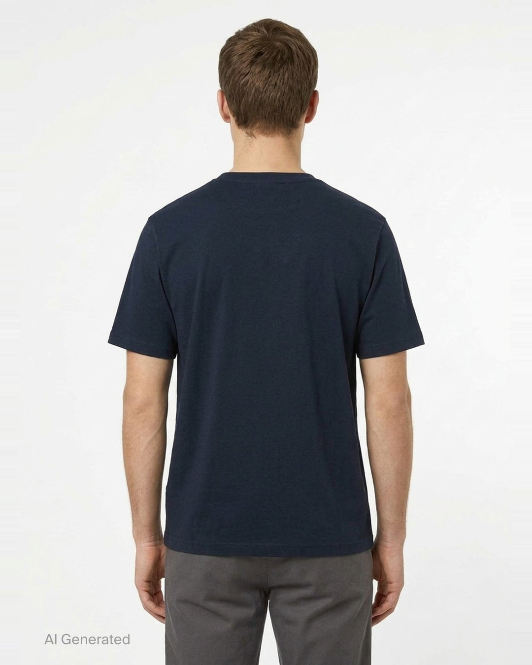 Maison Kitsuné white short sleeve comfort tee with small red embroidered fox profile motif on the chest - back