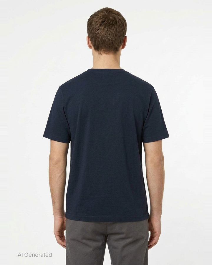 Maison Kitsuné white short sleeve comfort tee with small red embroidered fox profile motif on the chest - back