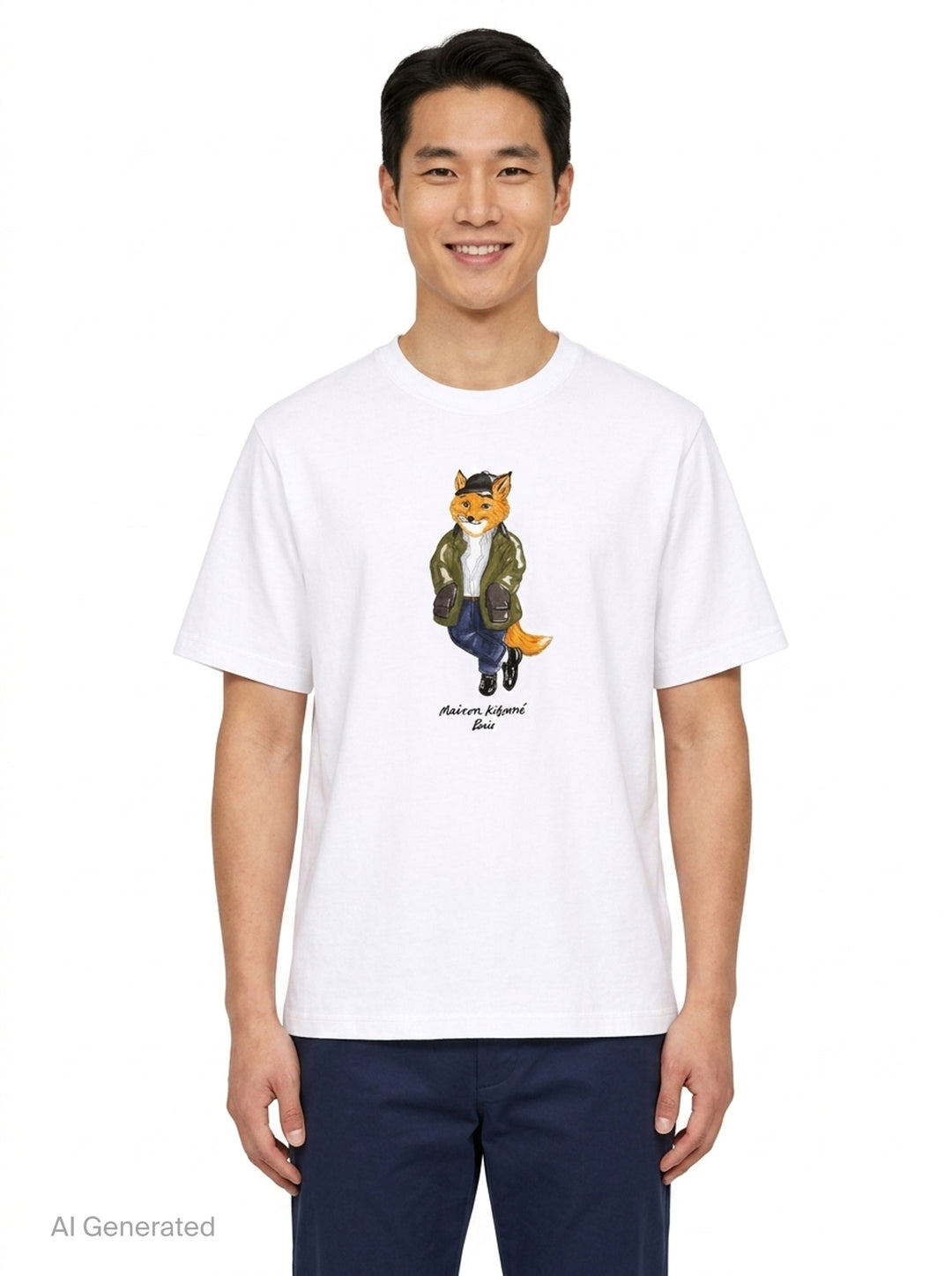 Weekend Fox Comfort Tee | Maison Kitsuné | Club21 - front