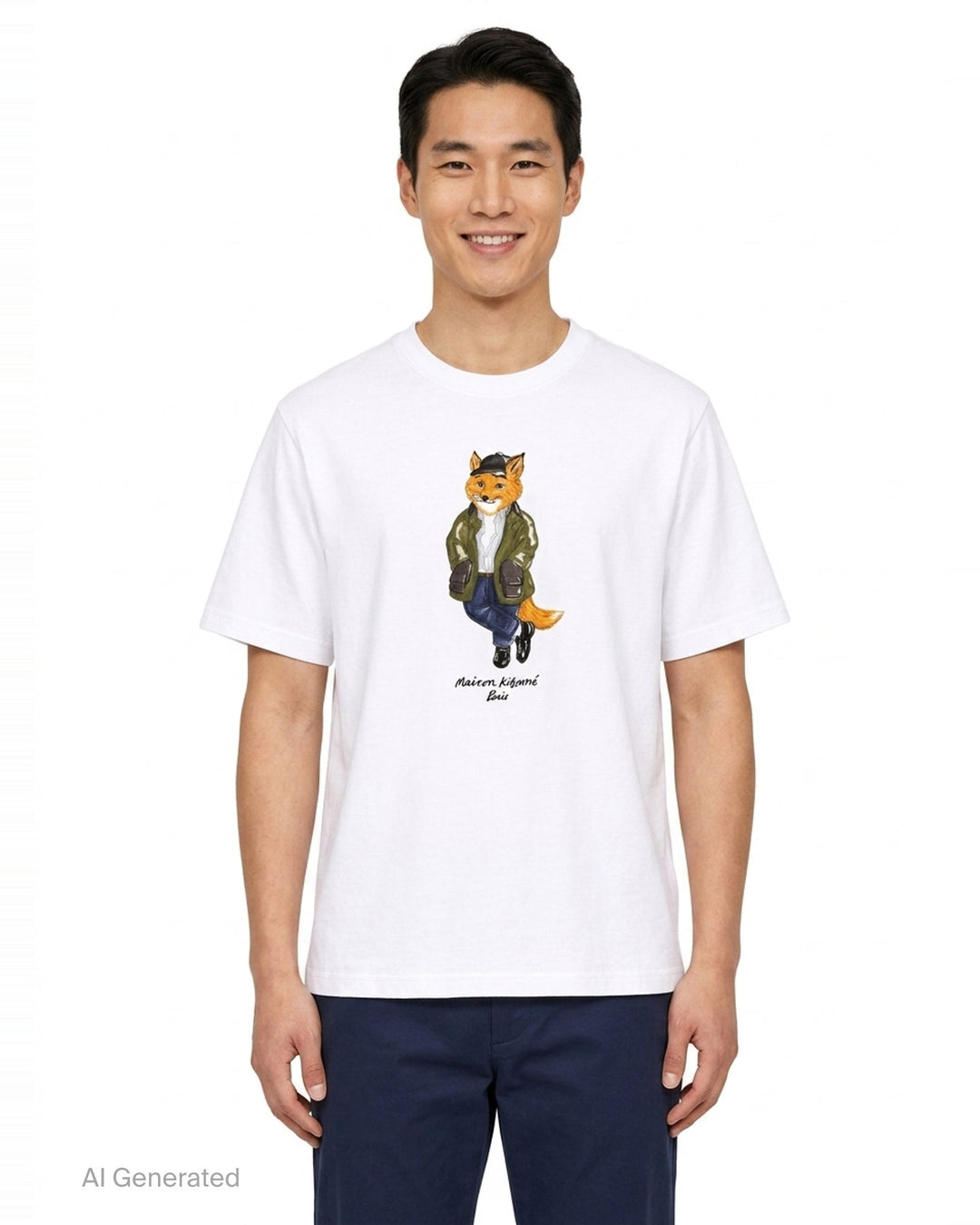 Weekend Fox Comfort Tee | Maison Kitsuné | Club21 - front