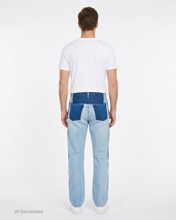 Contrast Waistband Straight Jeans | Maison Margiela | Club21 - back