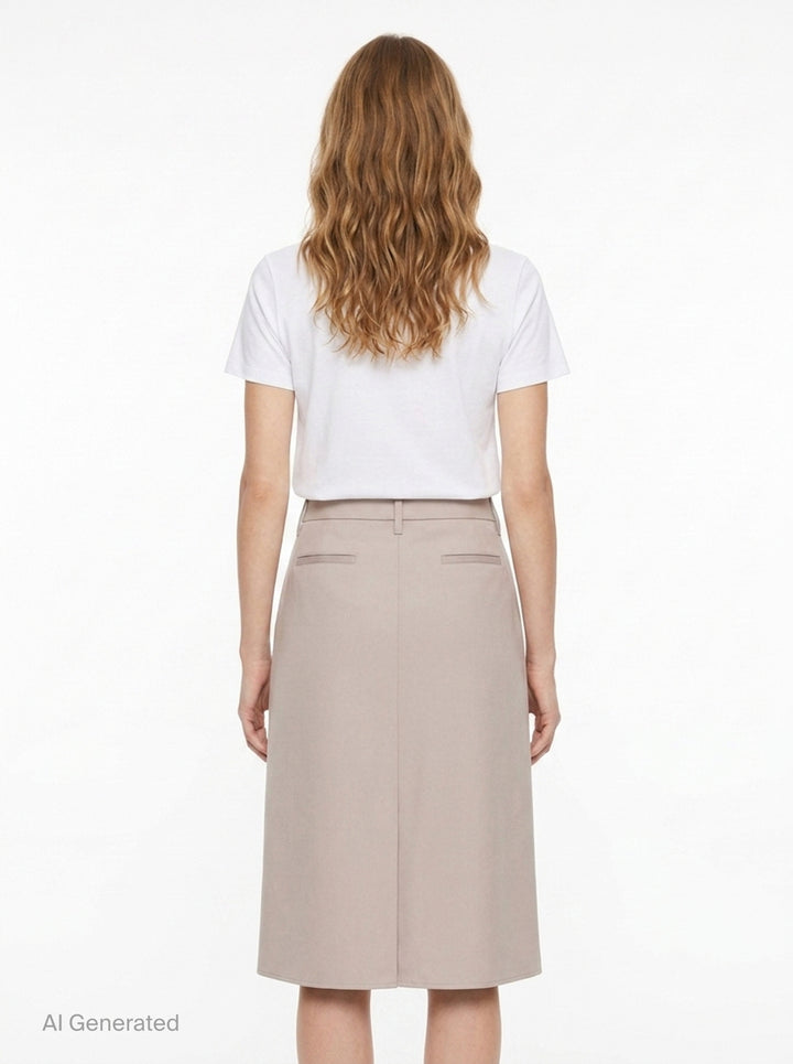 Cotton Twill Wrap Skirt | Maison Margiela | Club21 - back