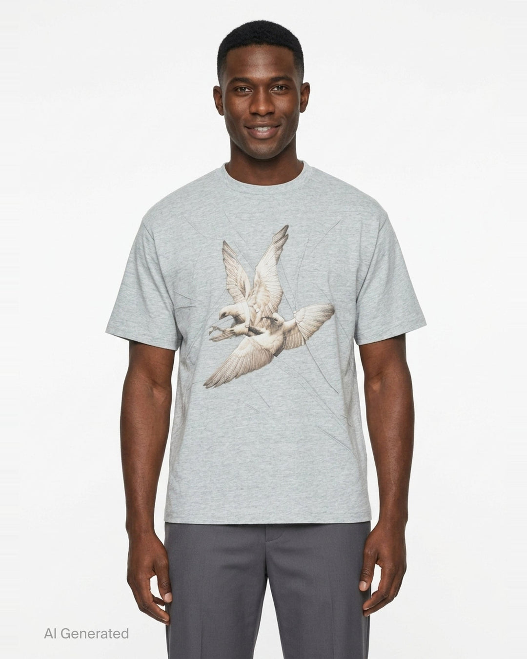 Fighting Birds Graphic Tee | Maison Margiela | Club21 - front