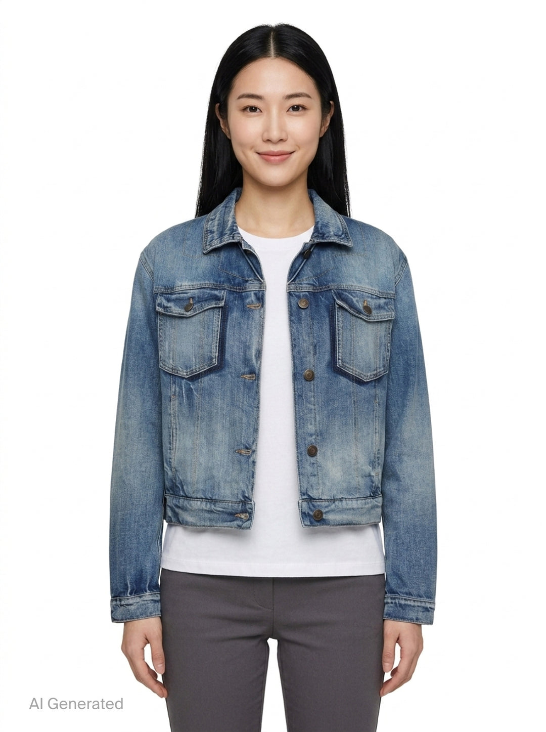 Foldable Collar Denim Jacket | Maison Margiela | Club21 - front