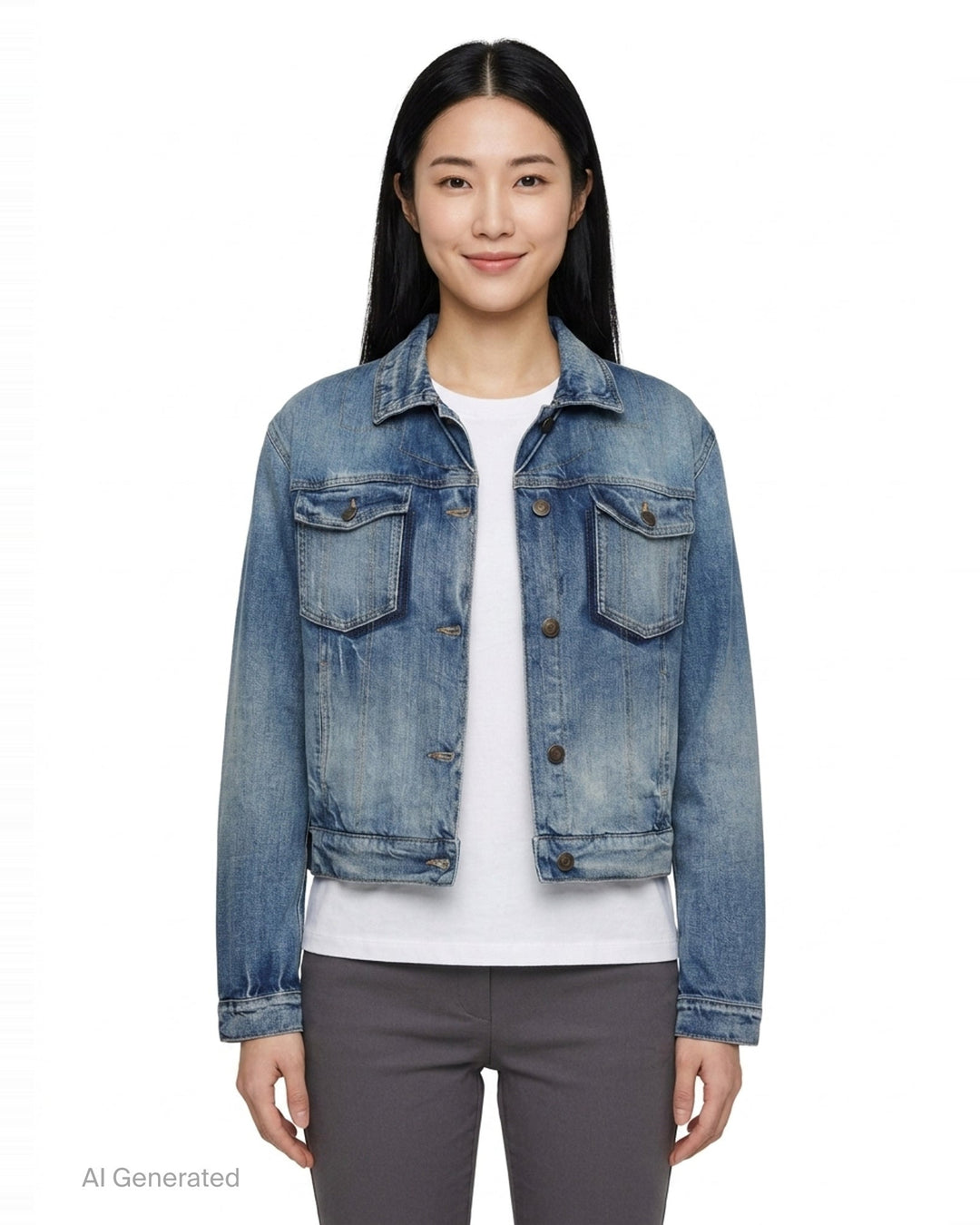 Foldable Collar Denim Jacket | Maison Margiela | Club21 - front
