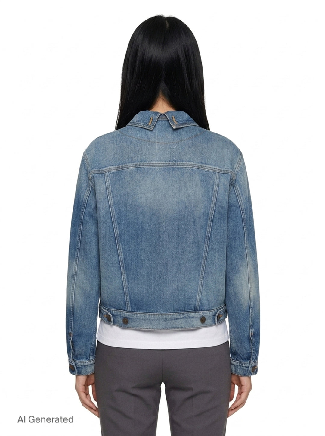 Foldable Collar Denim Jacket | Maison Margiela | Club21 - back