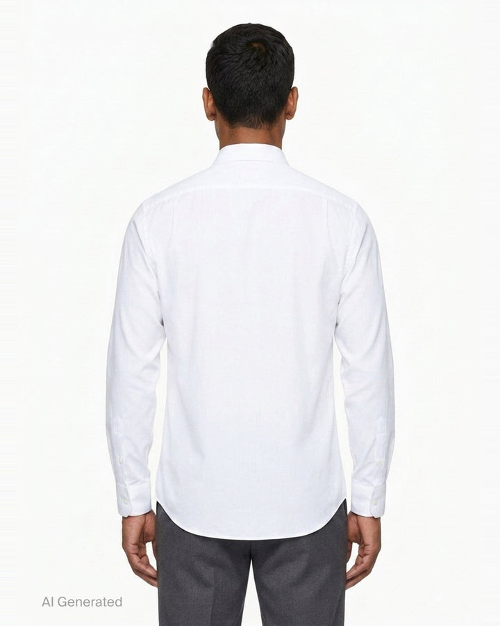Long Sleeve Striped Dress Shirt | Maison Margiela | Club21 - back
