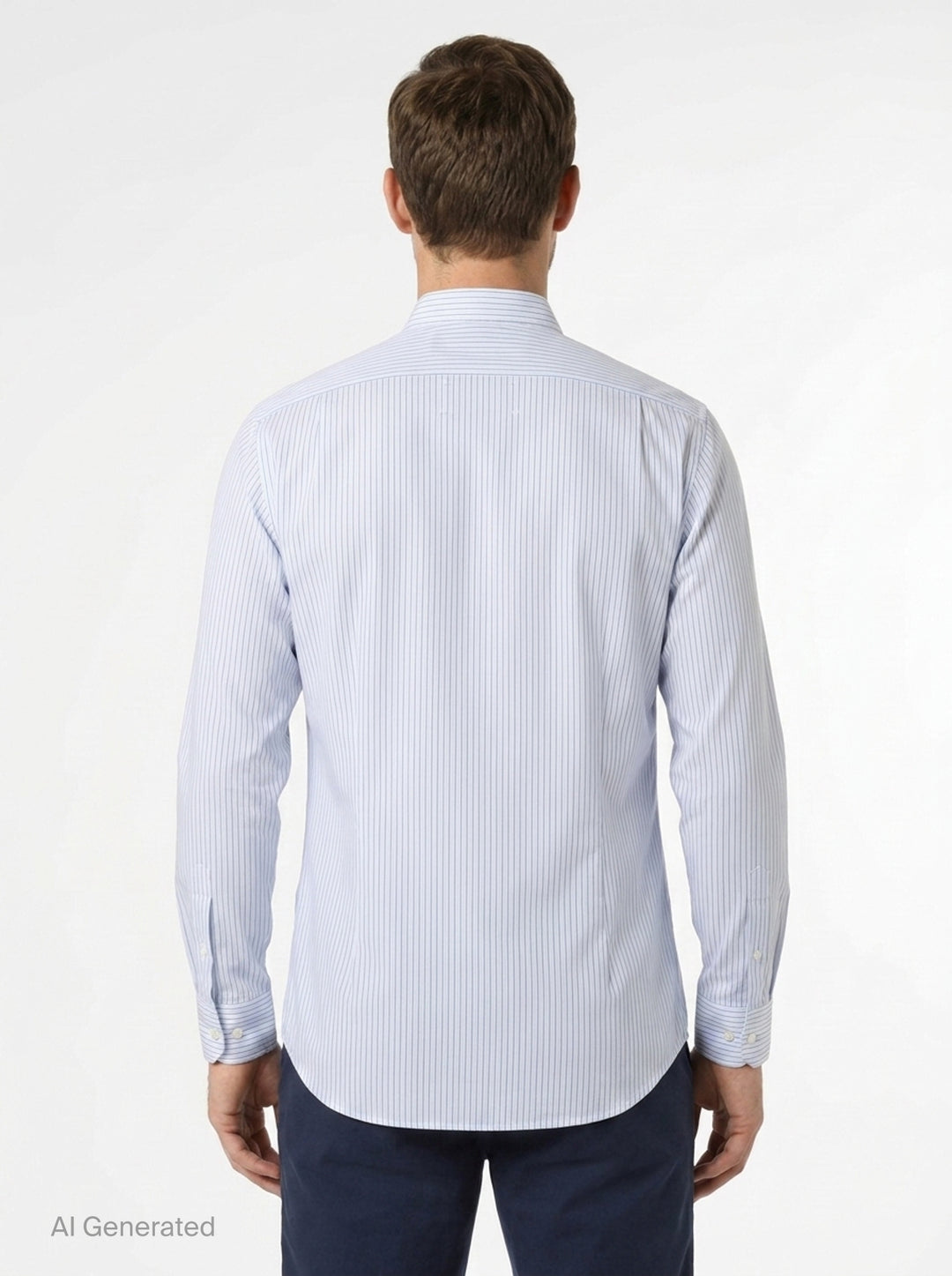 Long Sleeve Striped Dress Shirt | Maison Margiela | Club21 - back