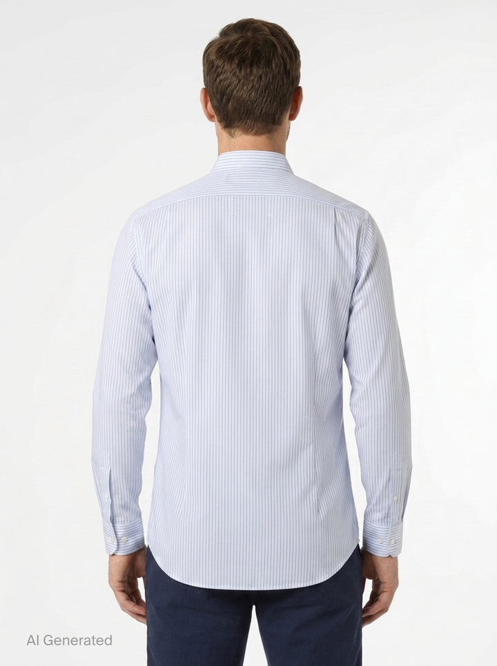 Long Sleeve Striped Dress Shirt | Maison Margiela | Club21 - back