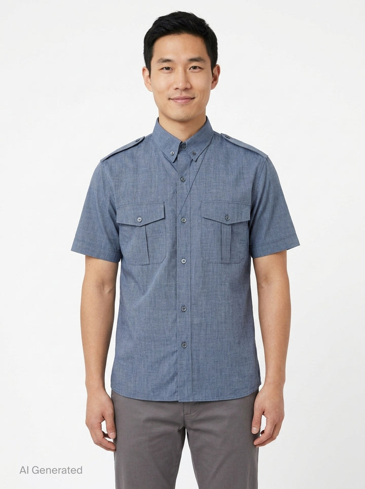 Short Sleeve Military Shirt | Maison Margiela | Club21 - front