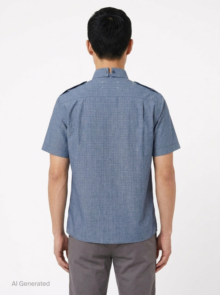 Short Sleeve Military Shirt | Maison Margiela | Club21 - back