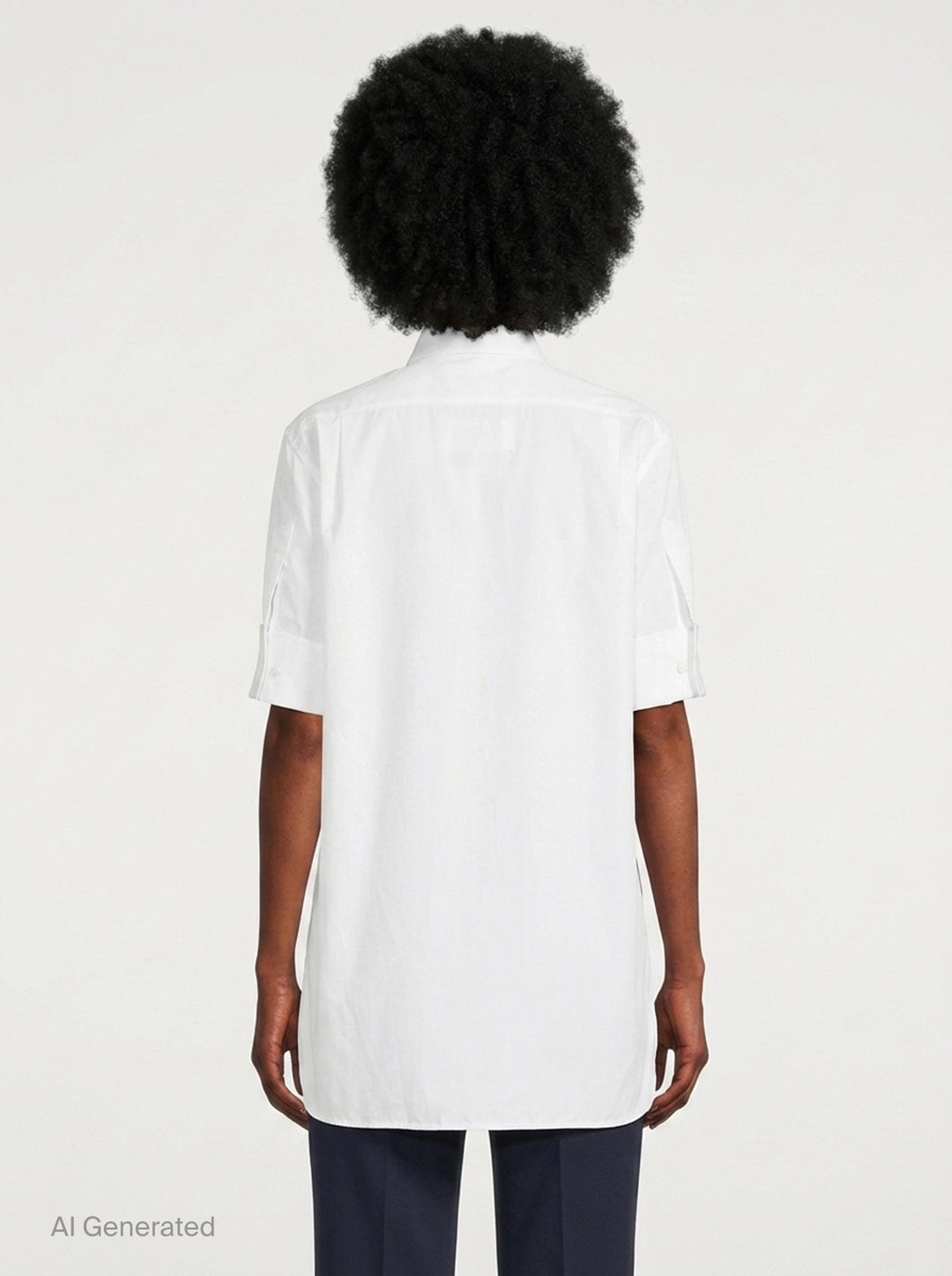 Snap Button Short Sleeve Blouse | Maison Margiela | Club21 - back