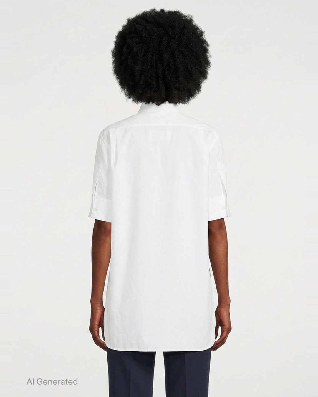 Snap Button Short Sleeve Blouse | Maison Margiela | Club21 - back