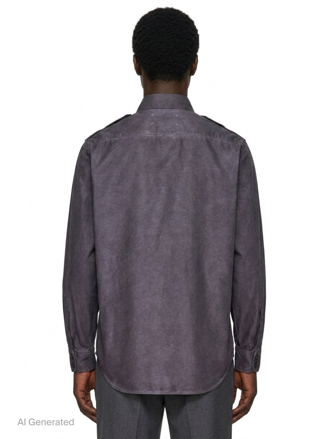 Treated Cotton Long Sleeve Shirt | Maison Margiela | Club21 - back