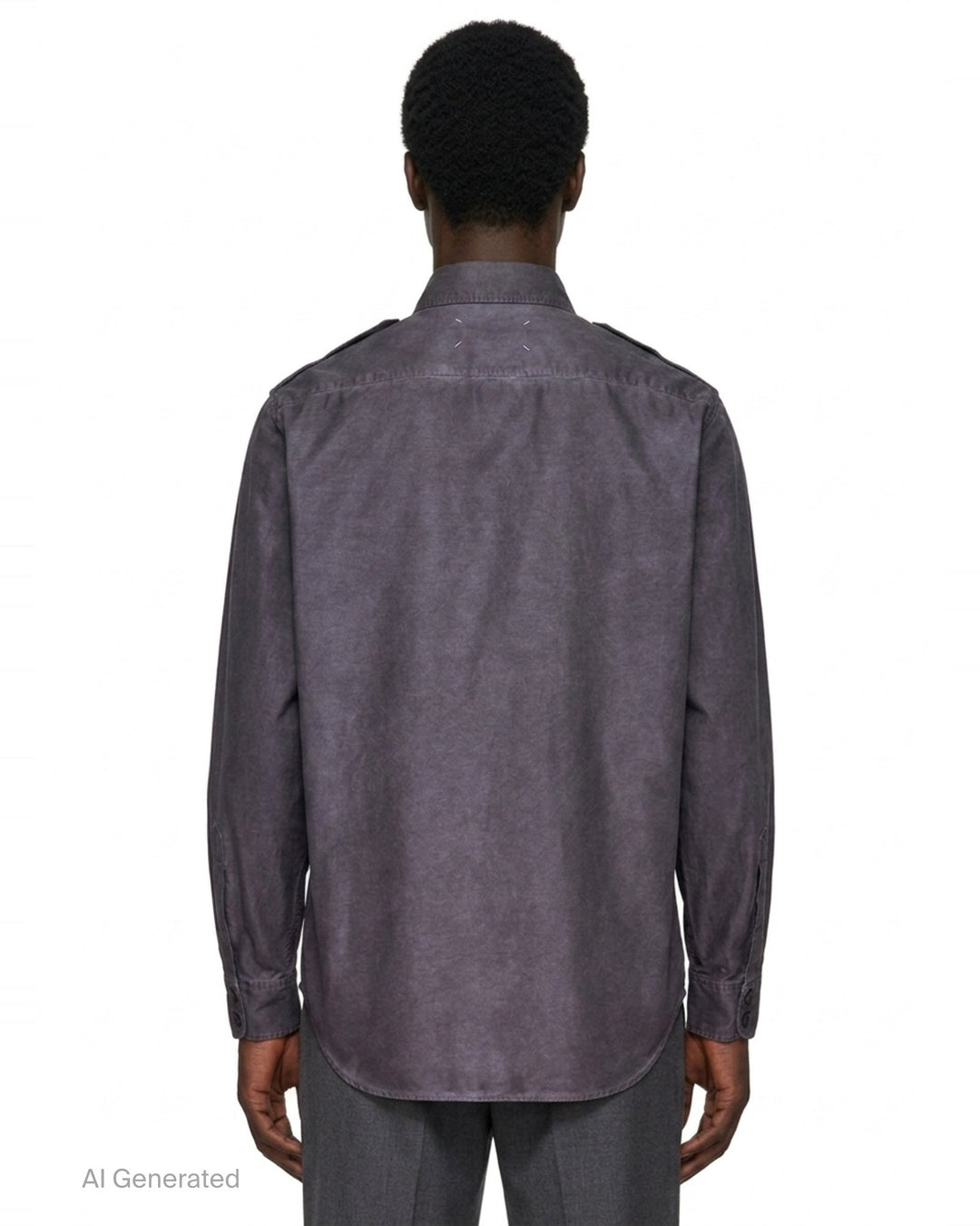 Treated Cotton Long Sleeve Shirt | Maison Margiela | Club21 - back
