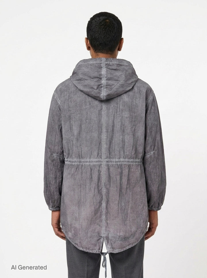 Treated Cotton Nylon Parka Coat | Maison Margiela | Club21 - back