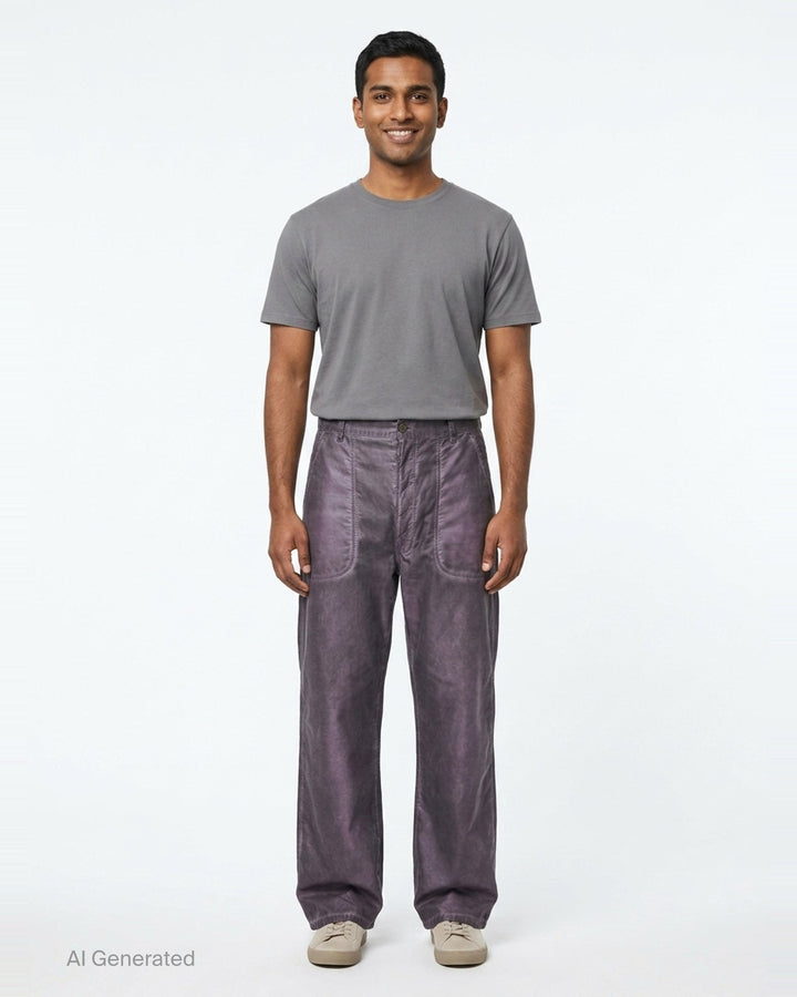 Treated Cotton Wide Leg Pants | Maison Margiela | Club21 - front