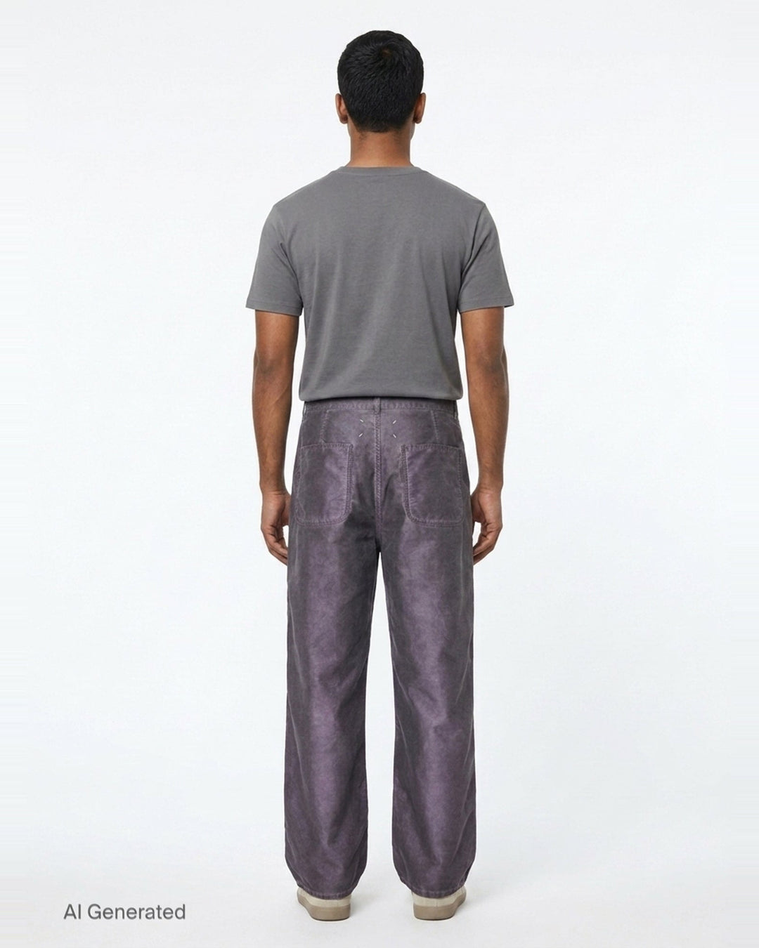 Treated Cotton Wide Leg Pants | Maison Margiela | Club21 - back