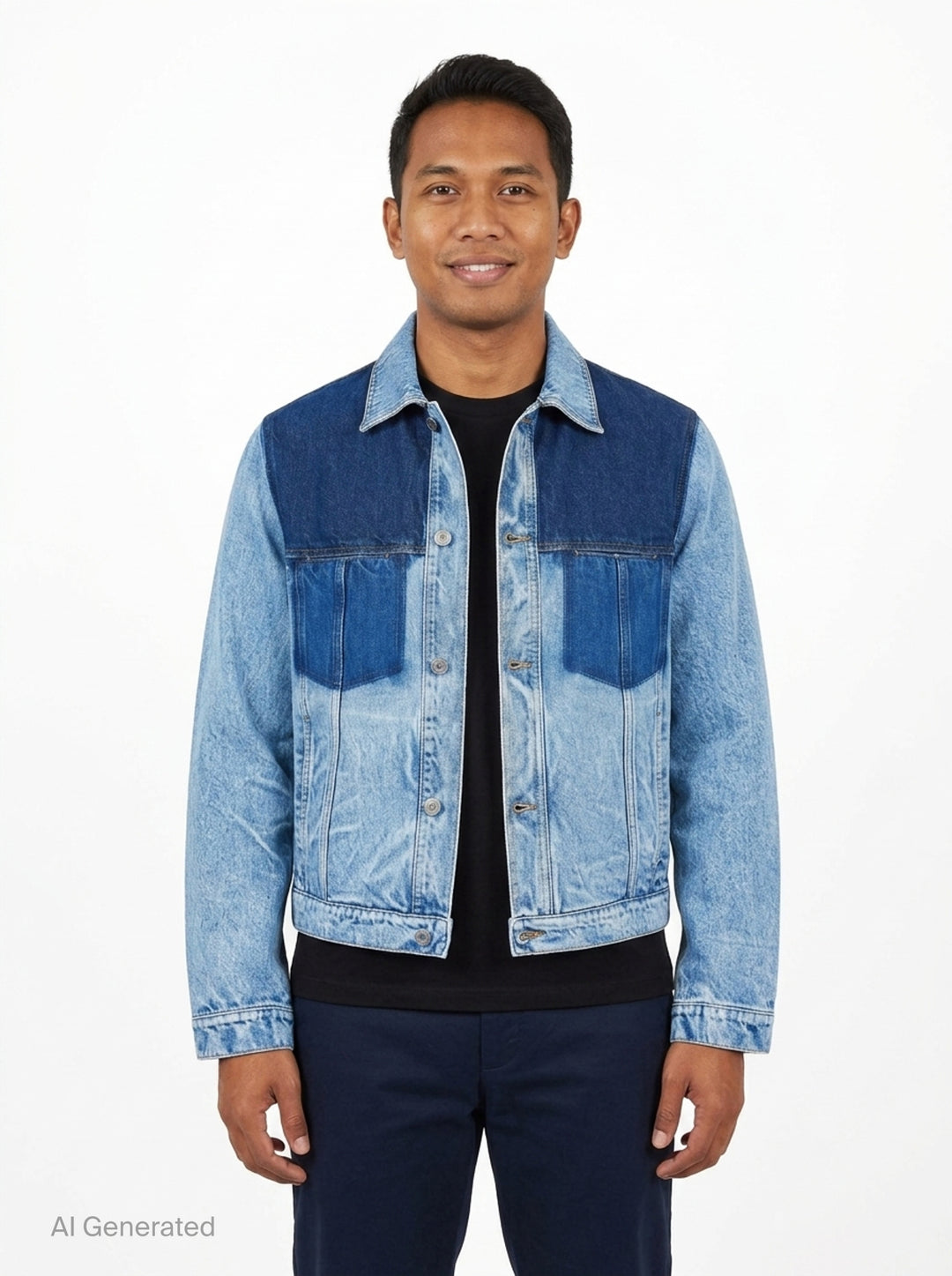 Two-Tone Denim Jacket | Maison Margiela | Club21 - front