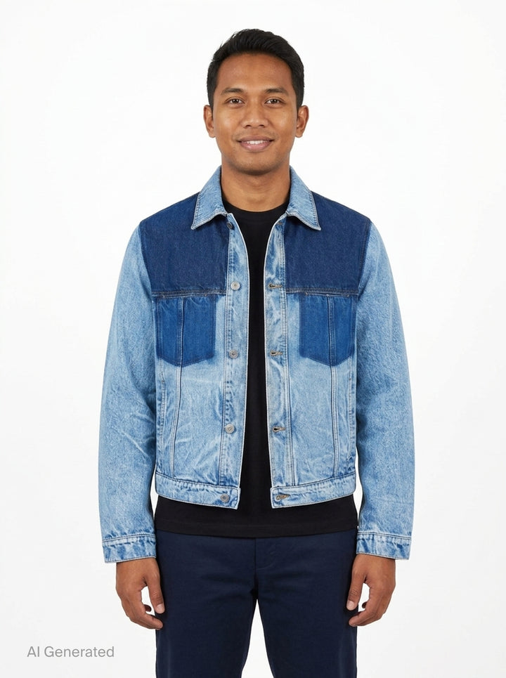Two-Tone Denim Jacket | Maison Margiela | Club21 - front