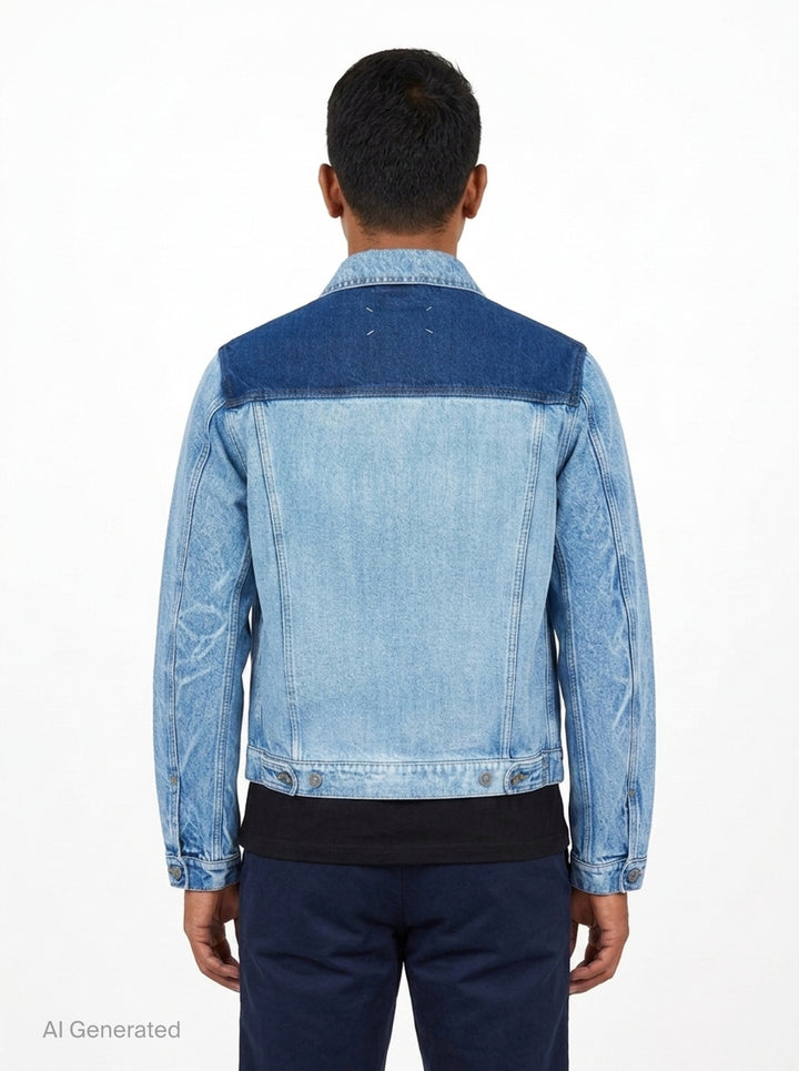 Two-Tone Denim Jacket | Maison Margiela | Club21 - back