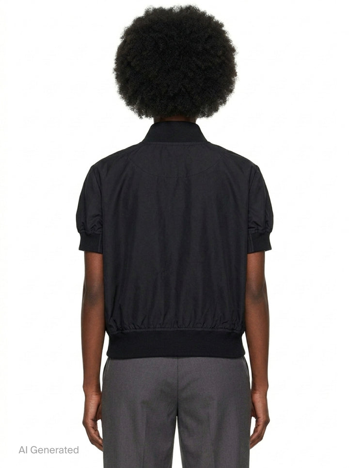 Short Sleeve Bomber Shirt | Melitta Baumeister | Club21 - back