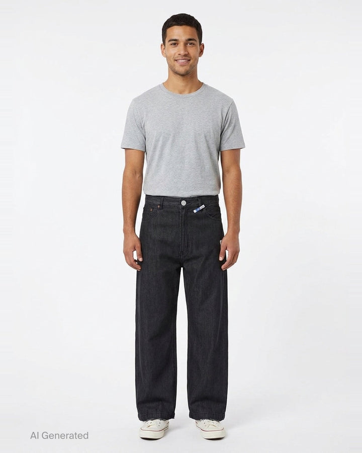 Cotton Tencel Denim Baggy Pants | Mihara Yasuhiro | Club21 - front
