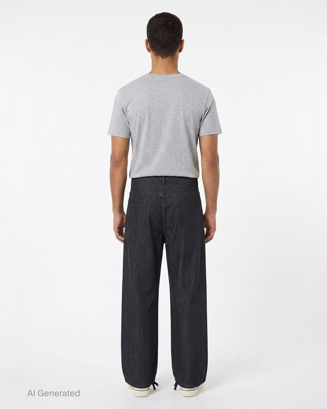 Cotton Tencel Denim Baggy Pants | Mihara Yasuhiro | Club21 - back