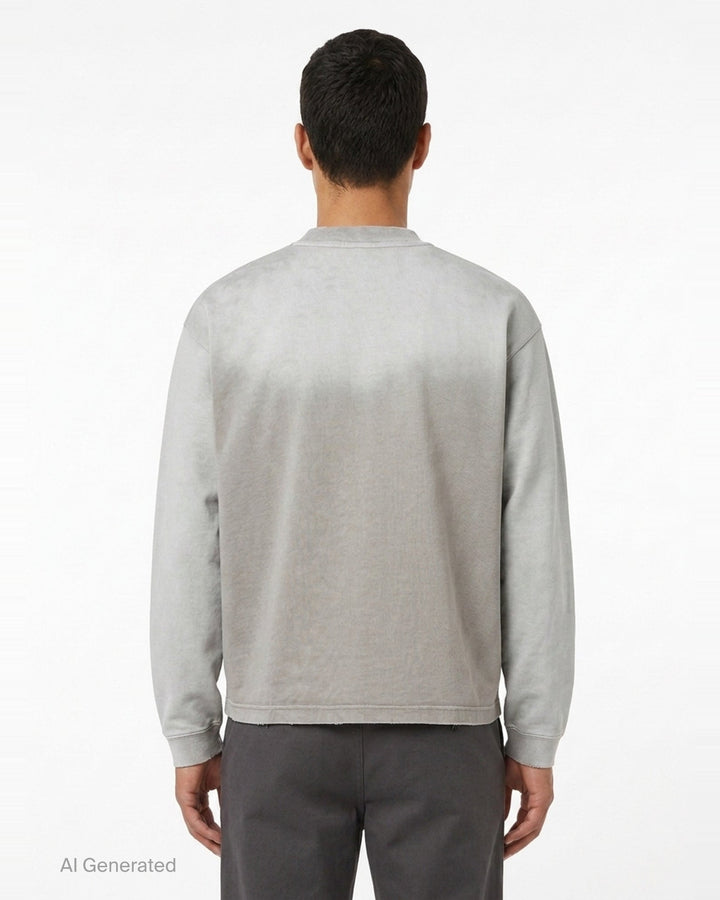 Distressed Long Sleeve Tee | Mihara Yasuhiro | Club21 - back