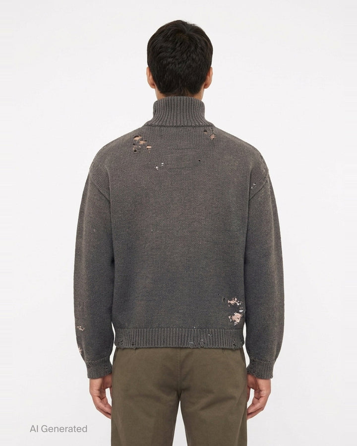 Elephant Jacquard Knit Cardigan | Mihara Yasuhiro | Club21 - back