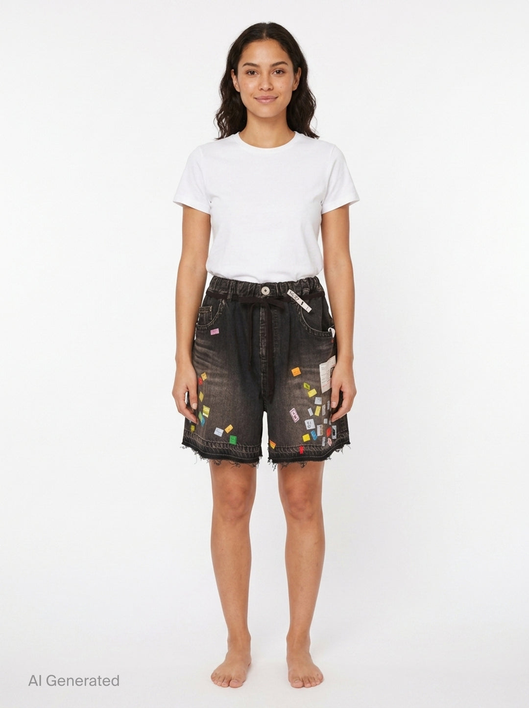 Huge Detail Denim Shorts | Mihara Yasuhiro | Club21 - front