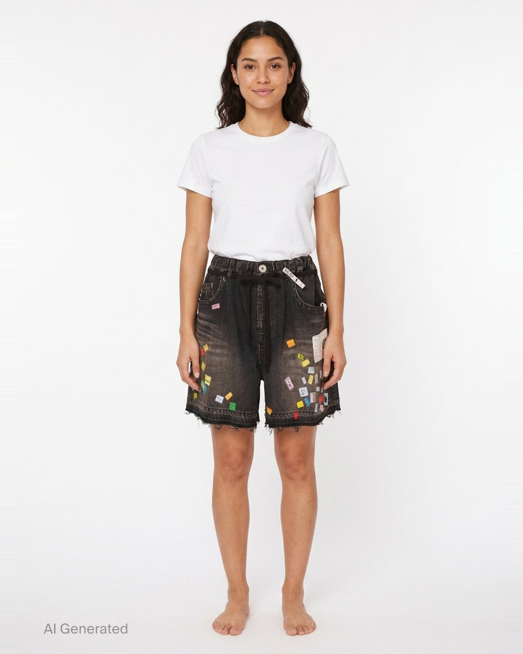 Huge Detail Denim Shorts | Mihara Yasuhiro | Club21 - front
