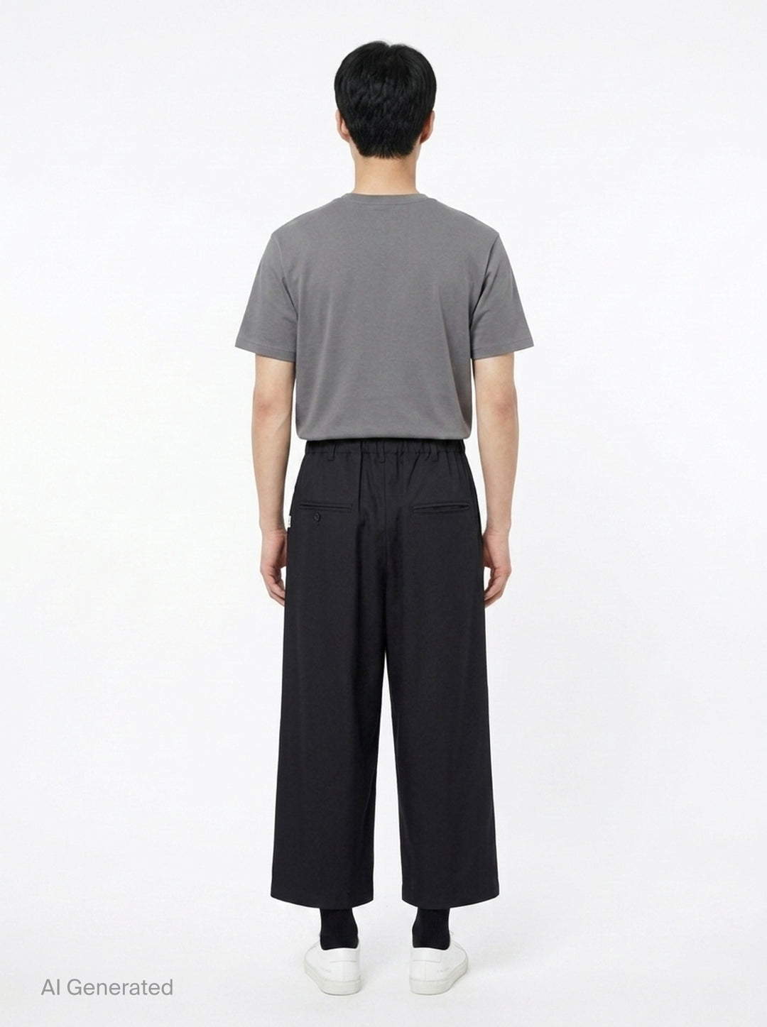 Layered Twill Wide-Leg Pants | Mihara Yasuhiro | Club21 - back