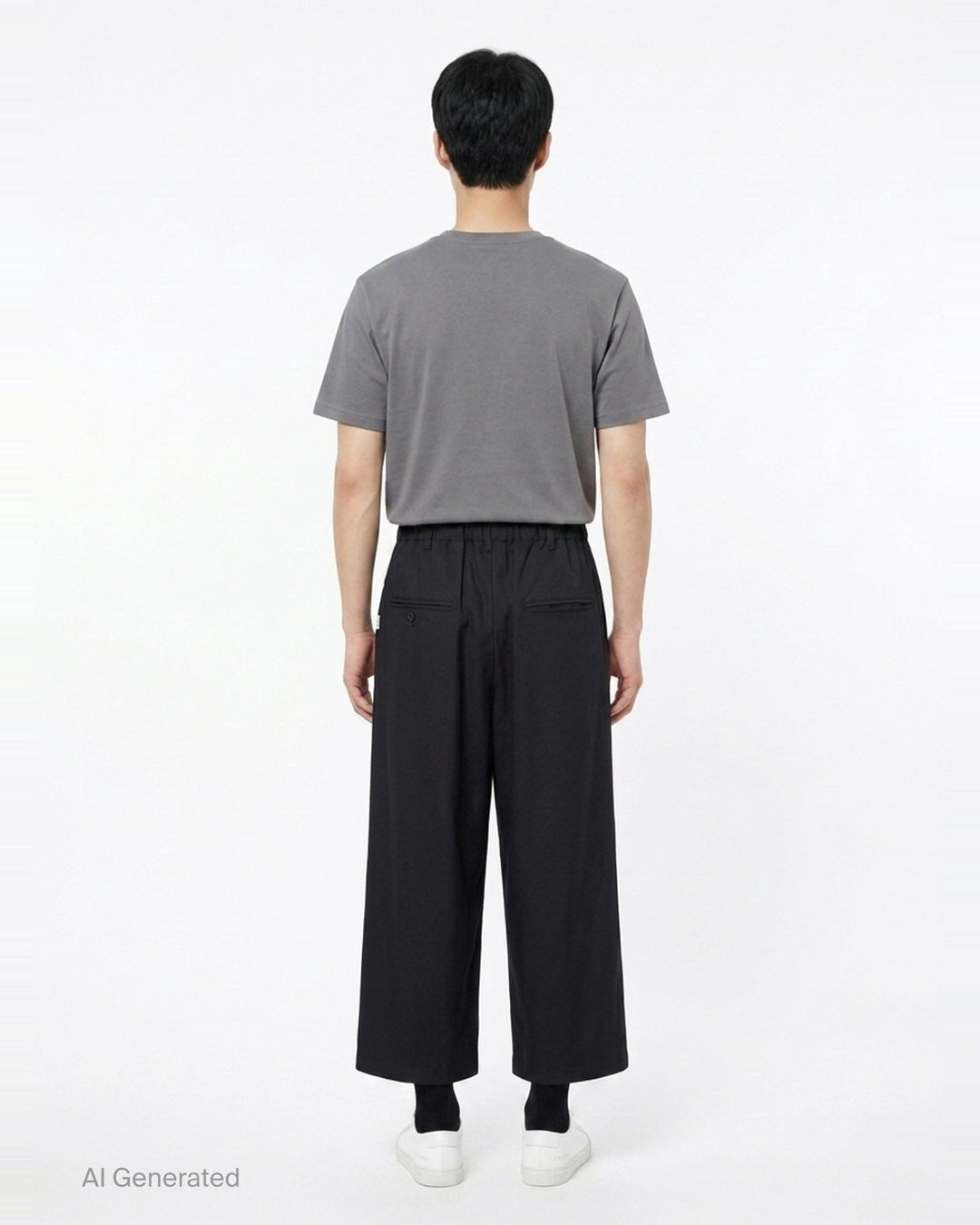 Layered Twill Wide-Leg Pants | Mihara Yasuhiro | Club21 - back