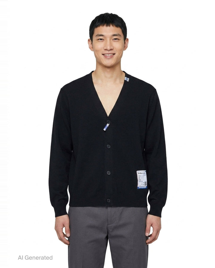 Milan Rib Knit Cardigan | Mihara Yasuhiro | Club21 - front