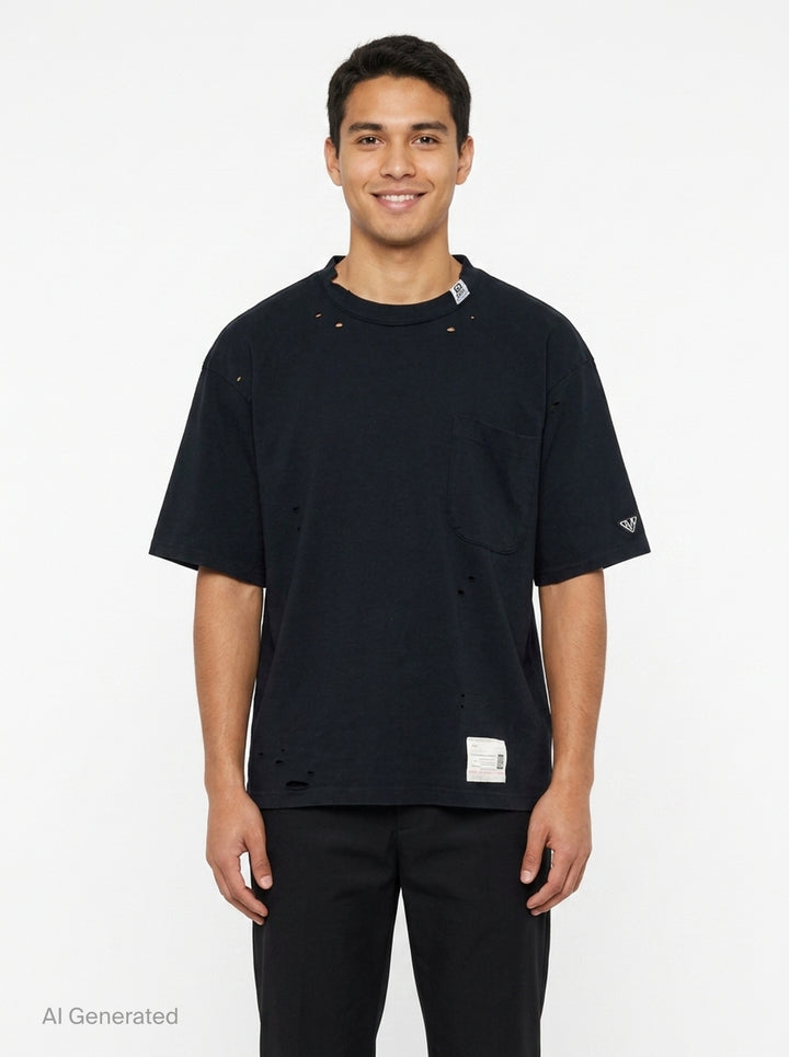 Thermal Combined Distressed Tee | Mihara Yasuhiro | Club21 - front