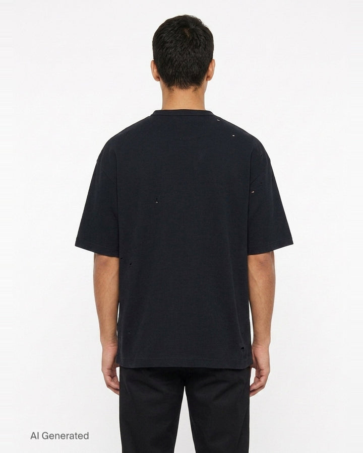 Thermal Combined Distressed Tee | Mihara Yasuhiro | Club21 - back