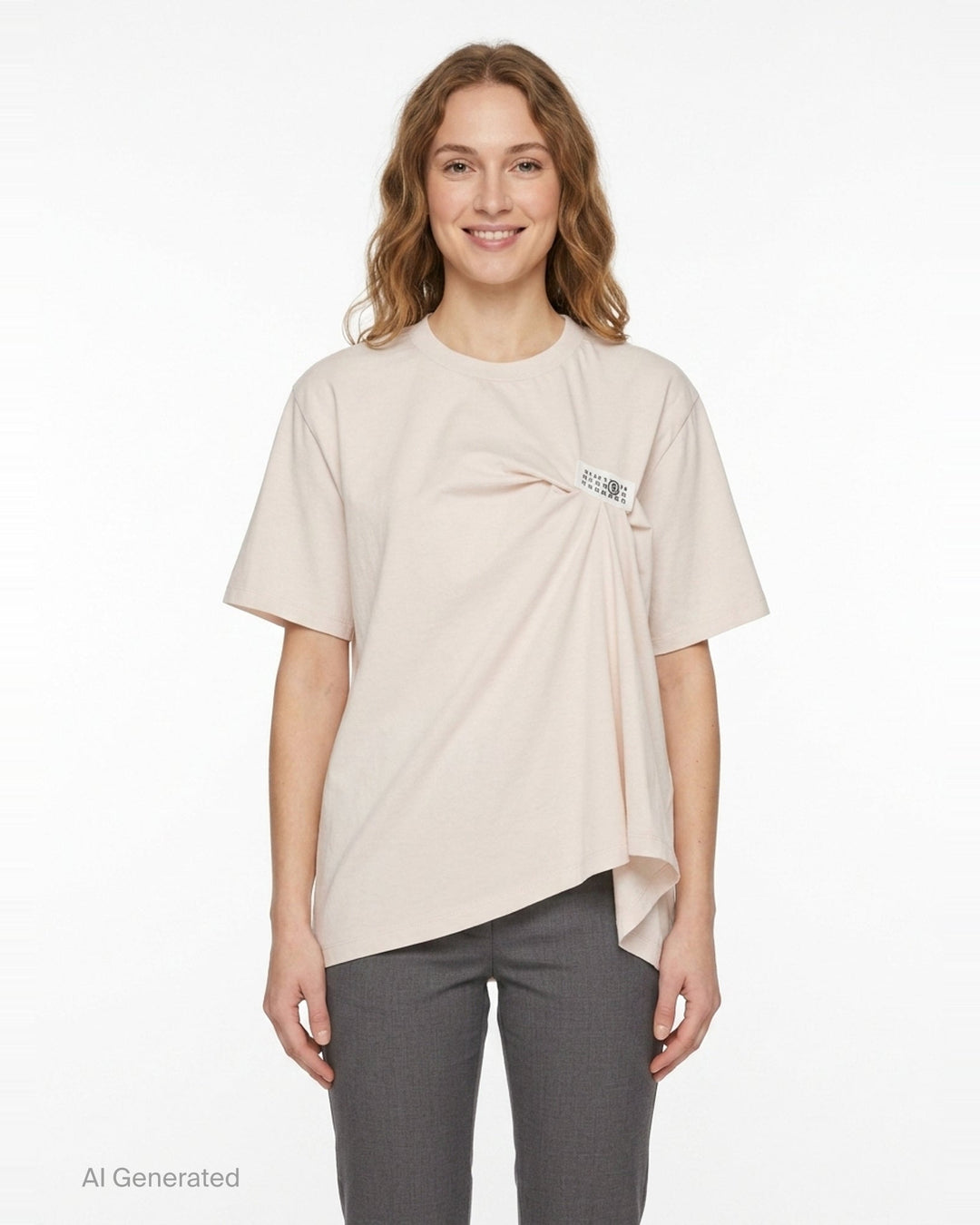 Basic Cotton Short Sleeve Top | MM6 Maison Margiela | Club21 - front