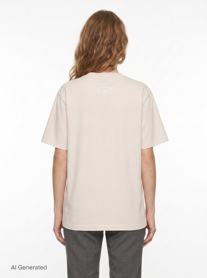 Basic Cotton Short Sleeve Top | MM6 Maison Margiela | Club21 - back