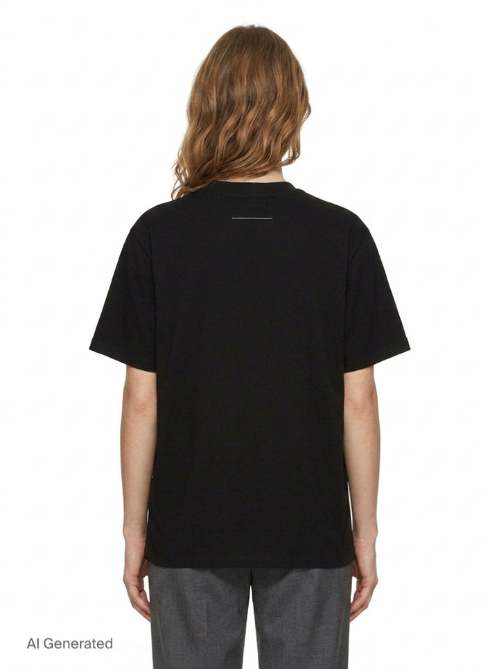 Basic Cotton Short Sleeve Top | MM6 Maison Margiela | Club21 - back
