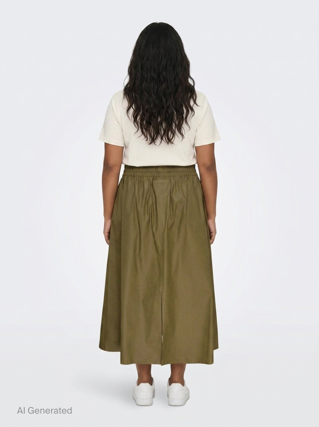 Coated Trench Midi Skirt | MM6 | Club21 - back